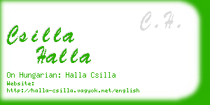 csilla halla business card